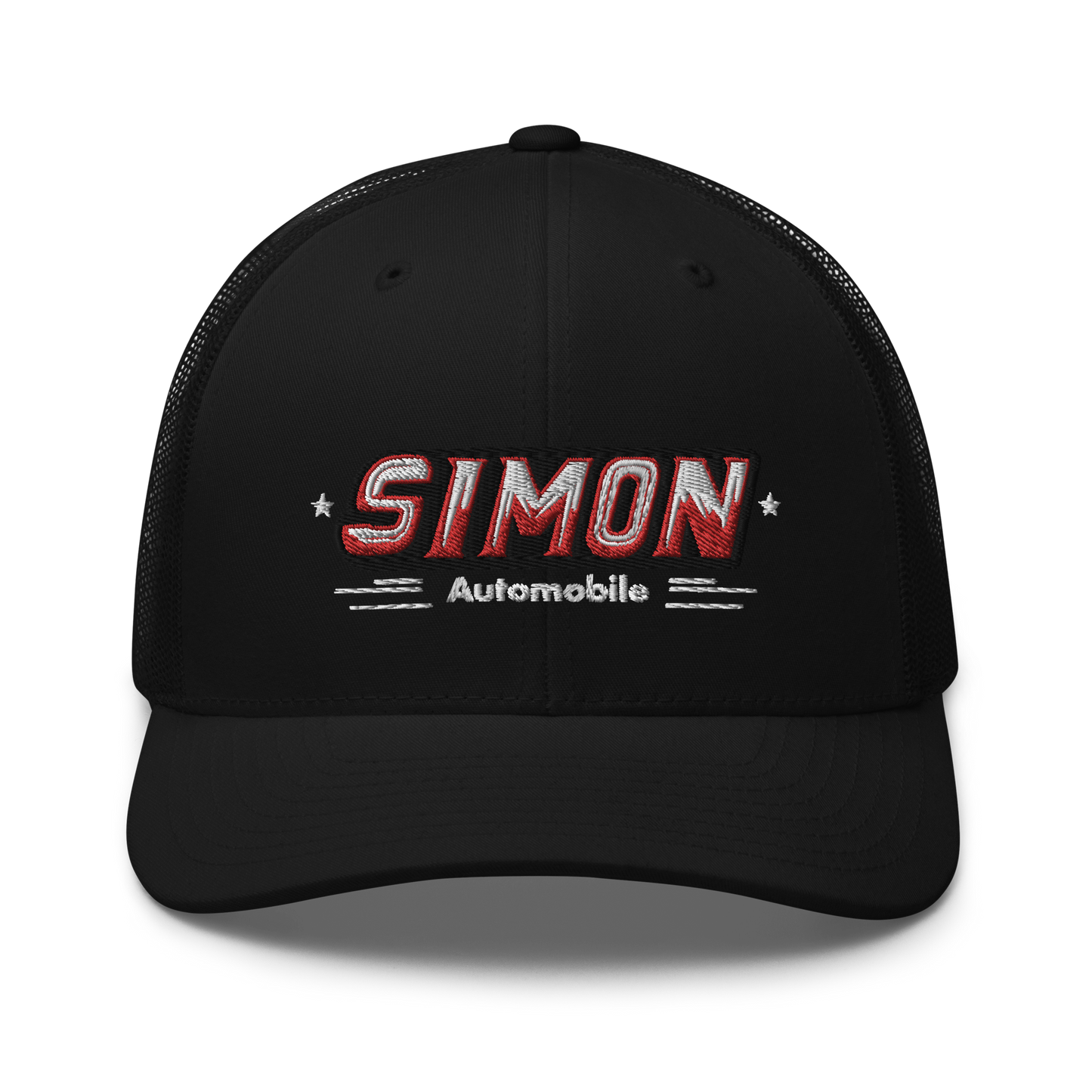 Bestickte Trucker-Cap im Simon Automobile Design Schwarz